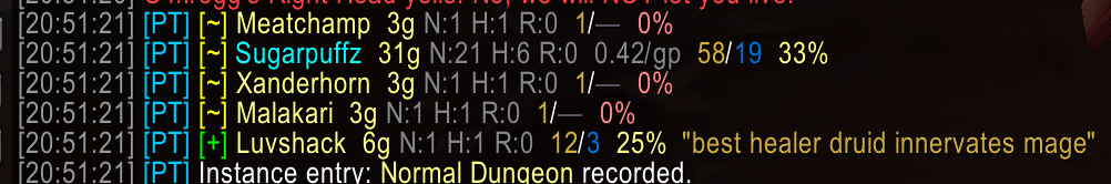 PlayerTracker chat lines posted on group entry, one per tracked player